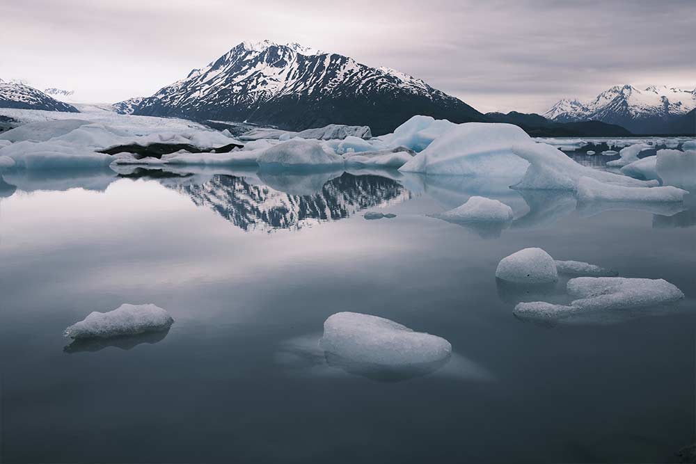 image of icebergs