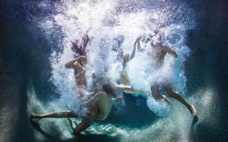 playful splashes