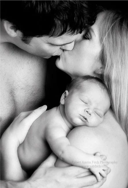black and white photos of nude families