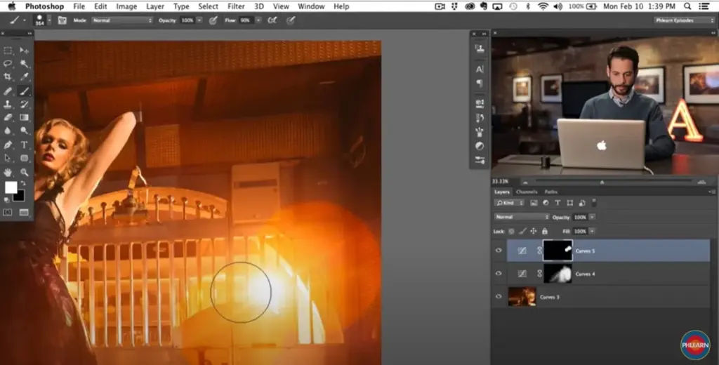 lens flare photoshop - sddefault