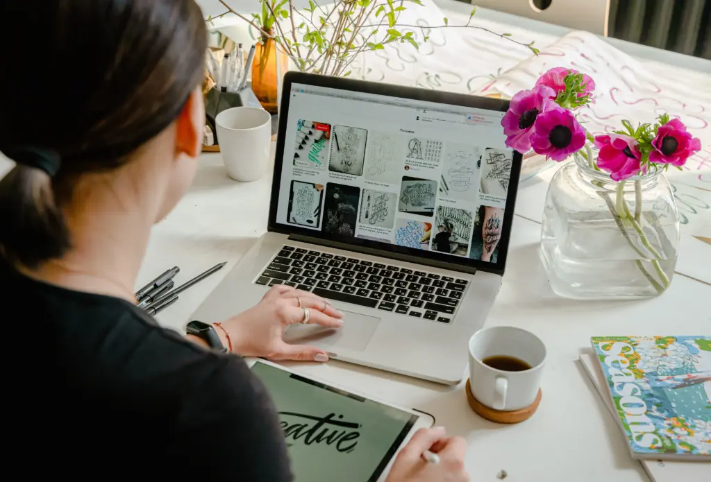 women using a laptop