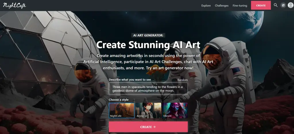 NightCafe AI Generation