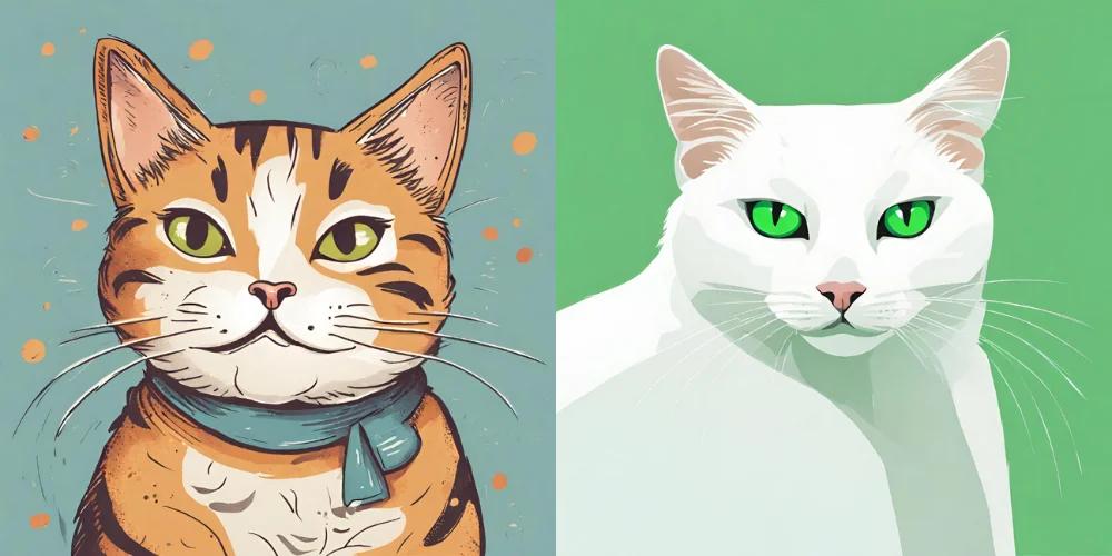 an AI generated illustration of a cat -Midjourney AI free prompt tips