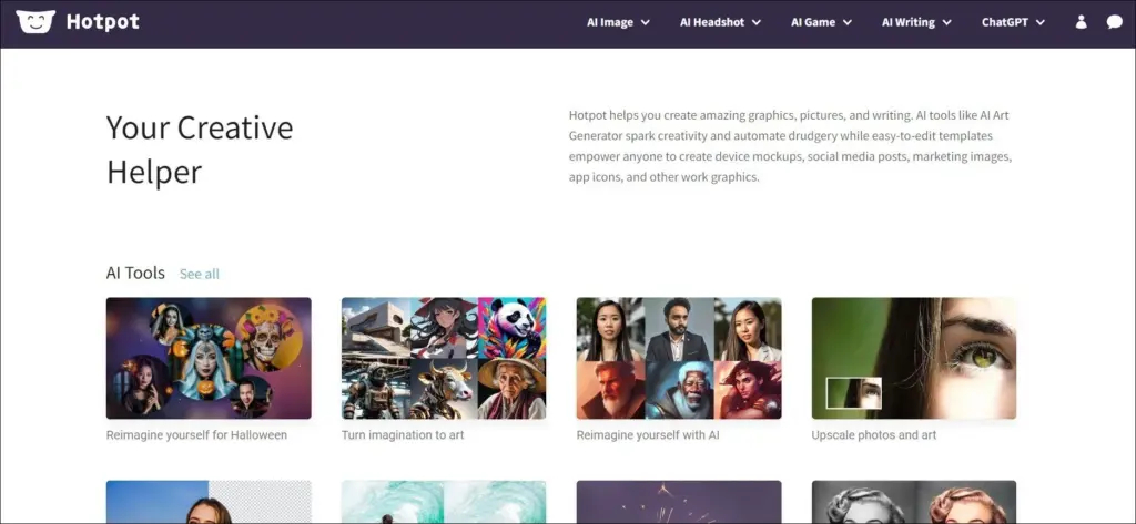 Hotpot.ai image generator 
