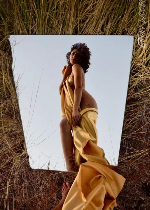 outdoor nude photography with mirror