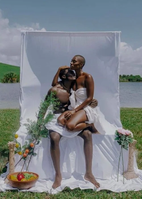 adam and eve inspired photoshoot - nude in nature