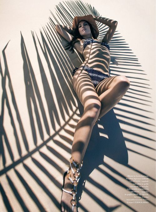 Beach image of model