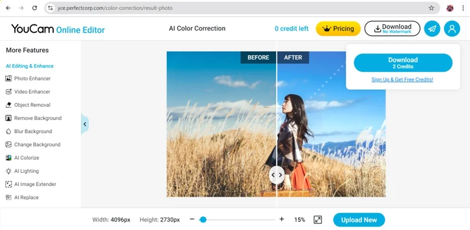 YouCam editor