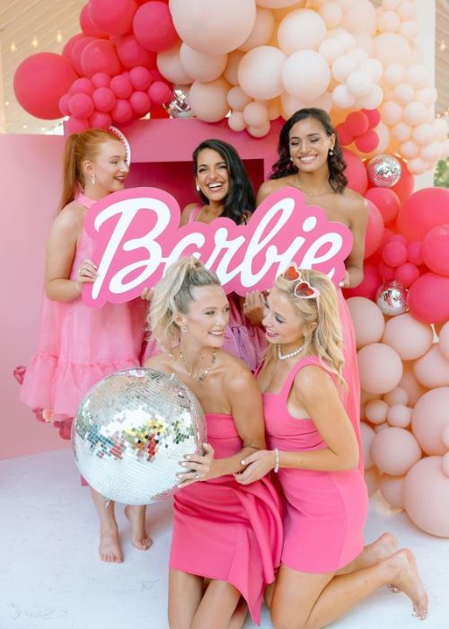 Posing with besties