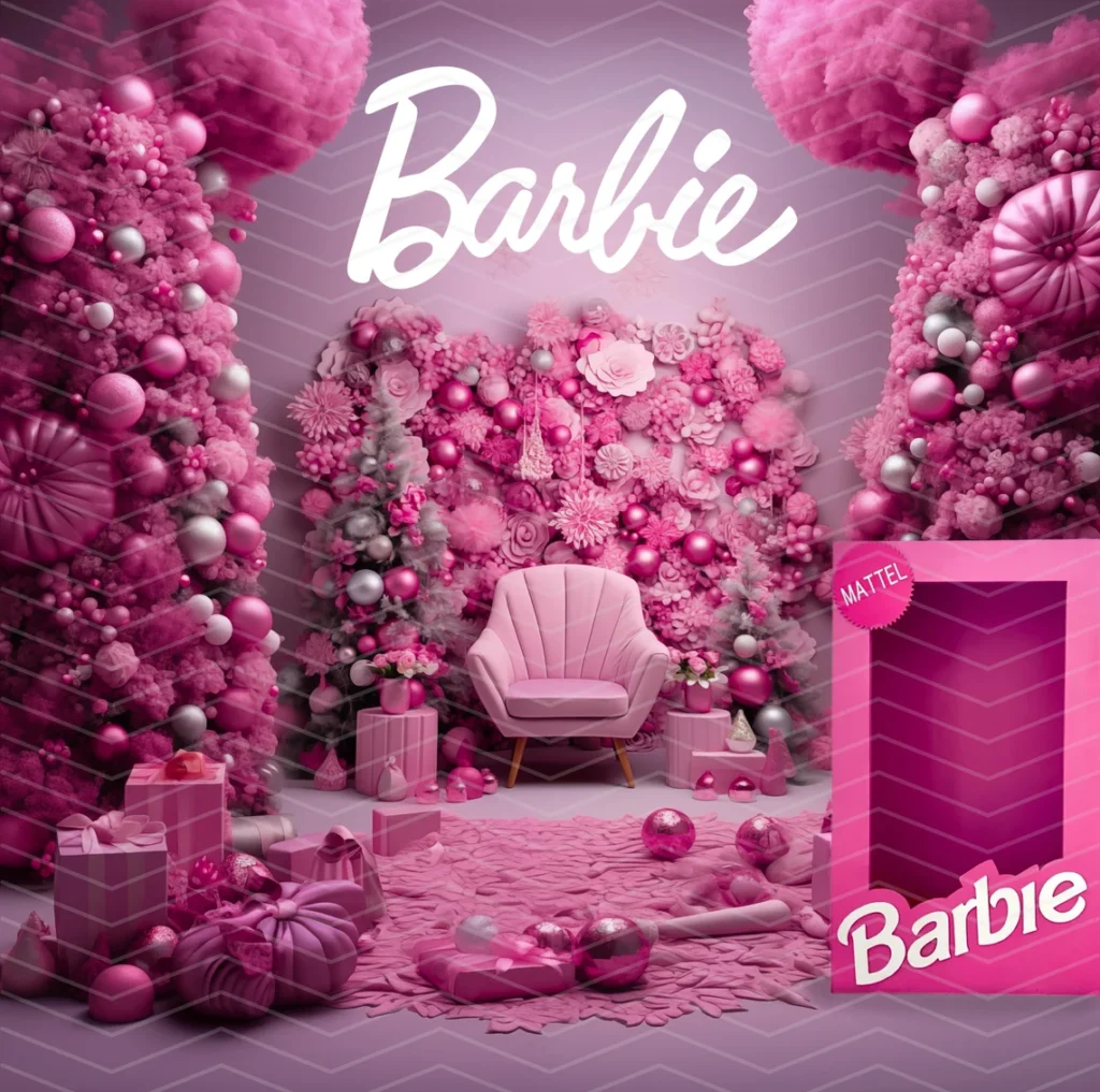 pretty barbie's theme backdrop