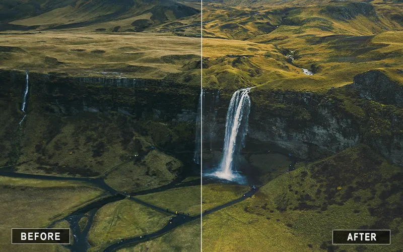 nordic nature lightroom presets, adventure photography presets, bright and airy presets